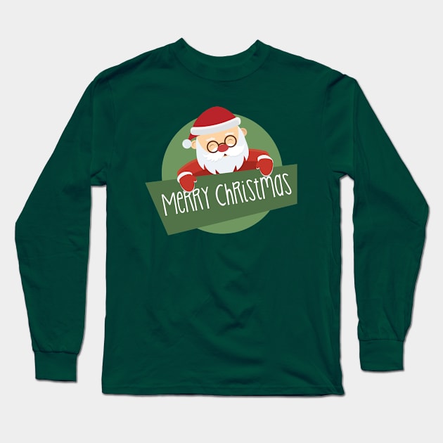 Merry Christmas Santa Long Sleeve T-Shirt by area-design